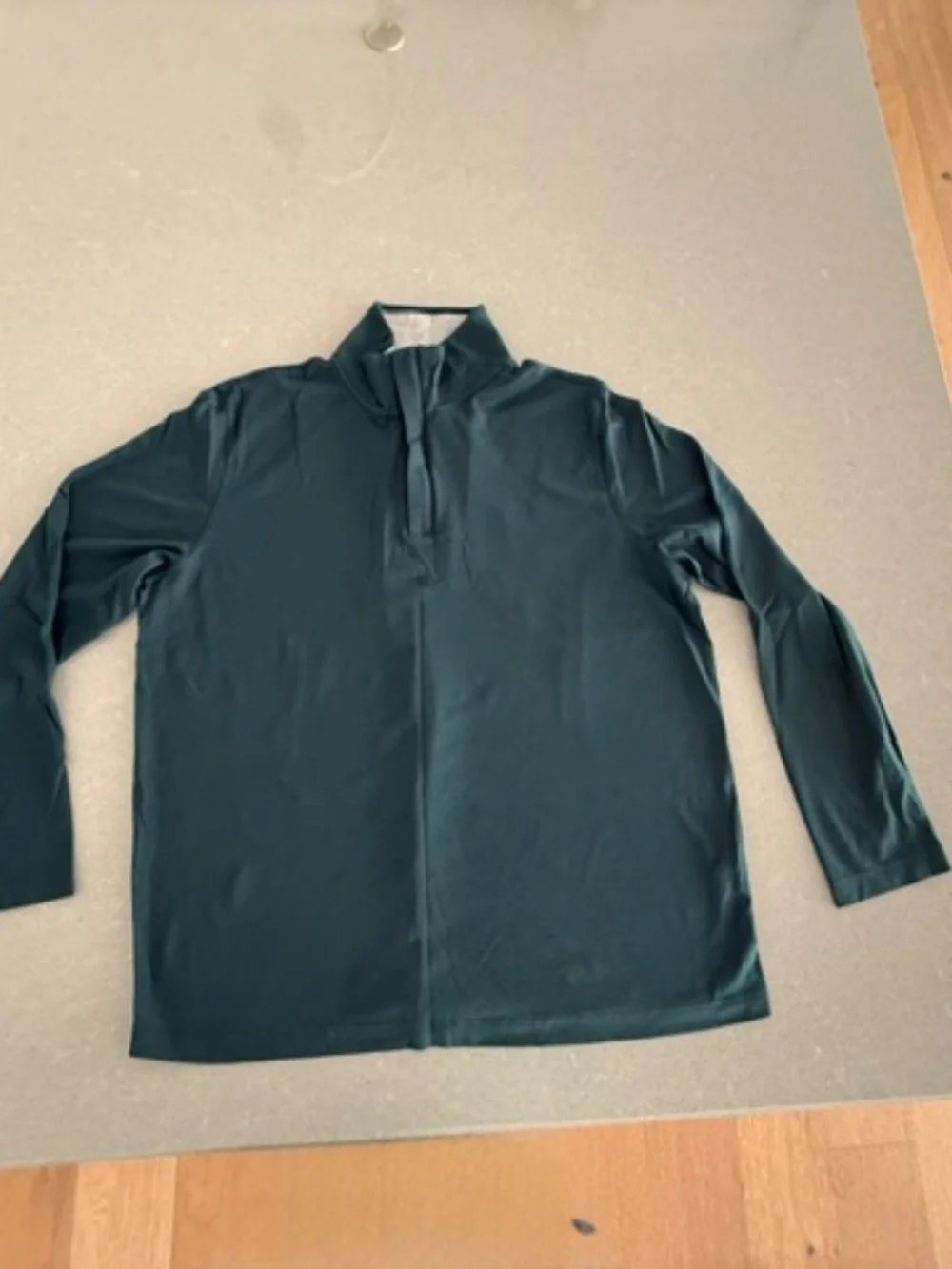 Men's XL Banana Republic Luxury Touch Half-Zip Green 1/4 Zip Shirt Barely worn